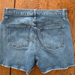 Classic High-Waist Light Wash Denim Shorts